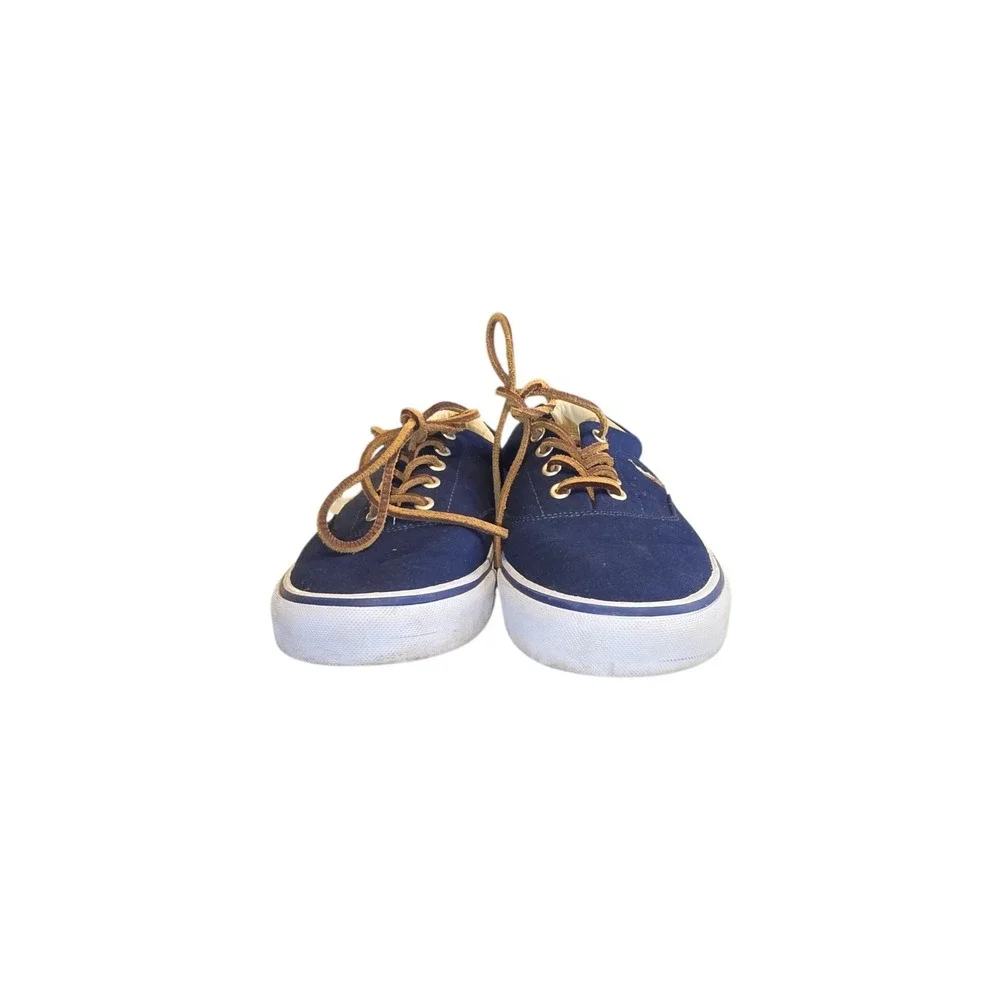 Polo Ralph Lauren Mens Keaton Shoes Size 11.5 Pony Navy Casual Sneakers